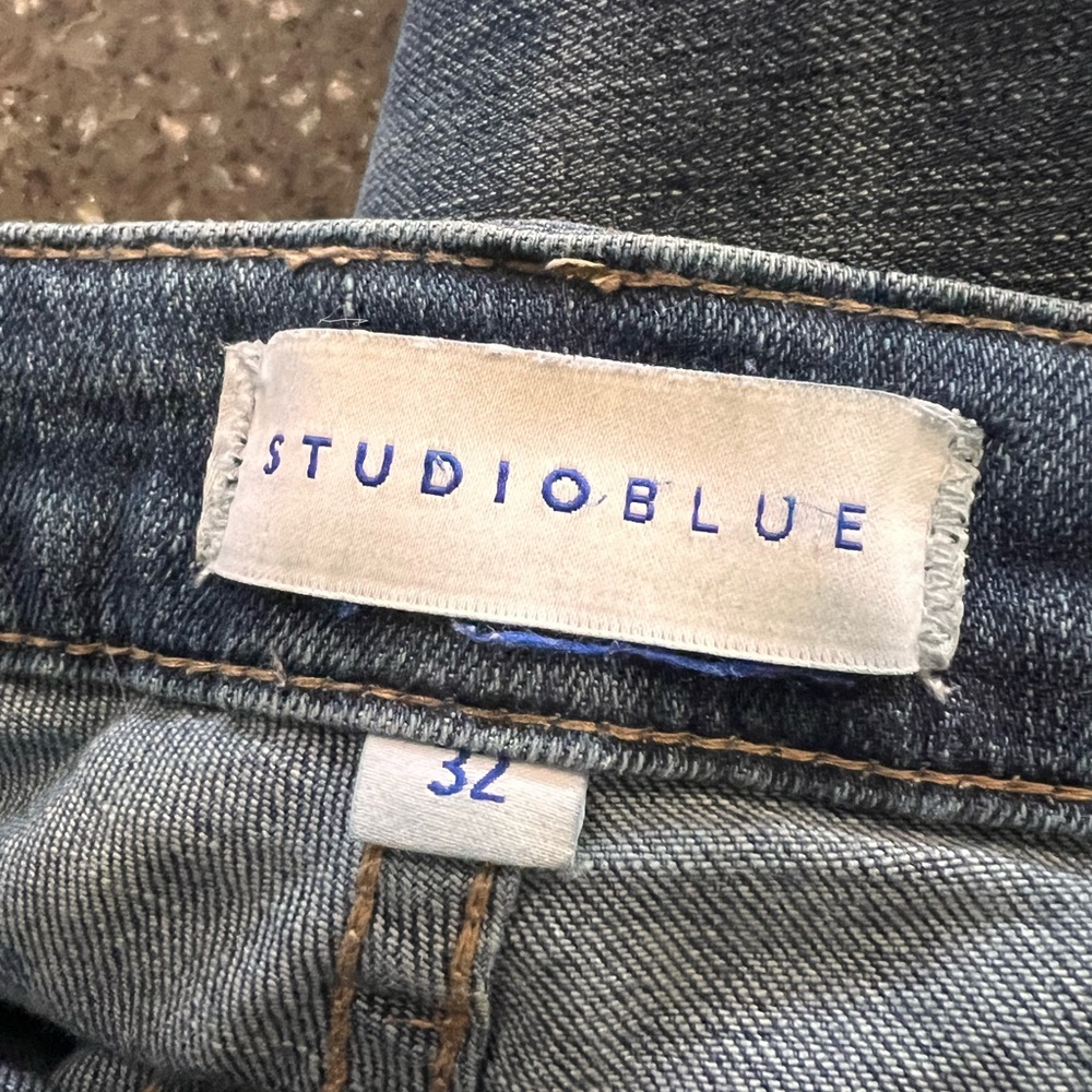 Studio Blue High Rise Distressed Denim Jeans Casual Spring Stretchy Shaping - Picture 4 of 5